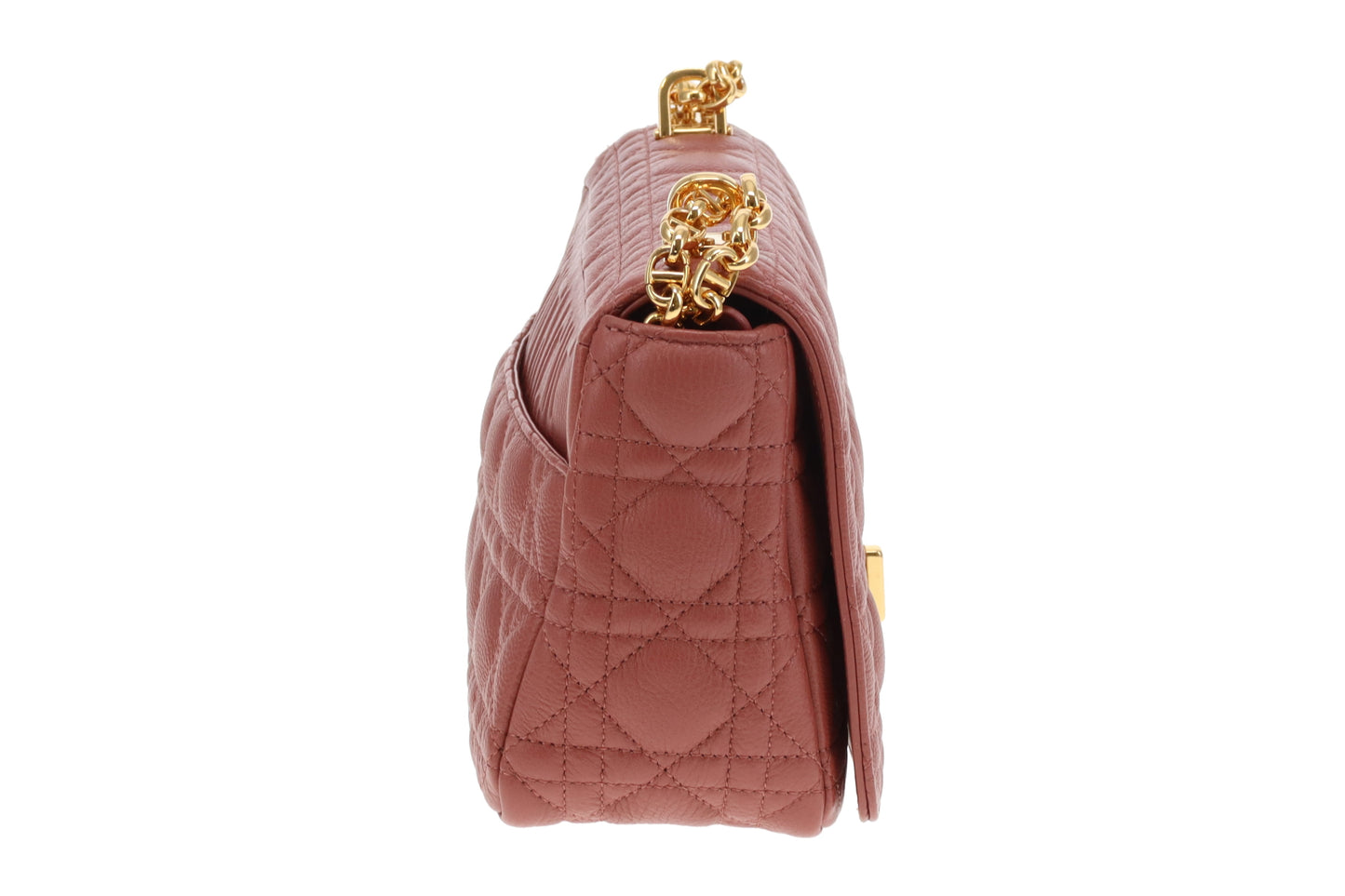 Dior Caro Bag Medium Raspberry Leather GHW 2022