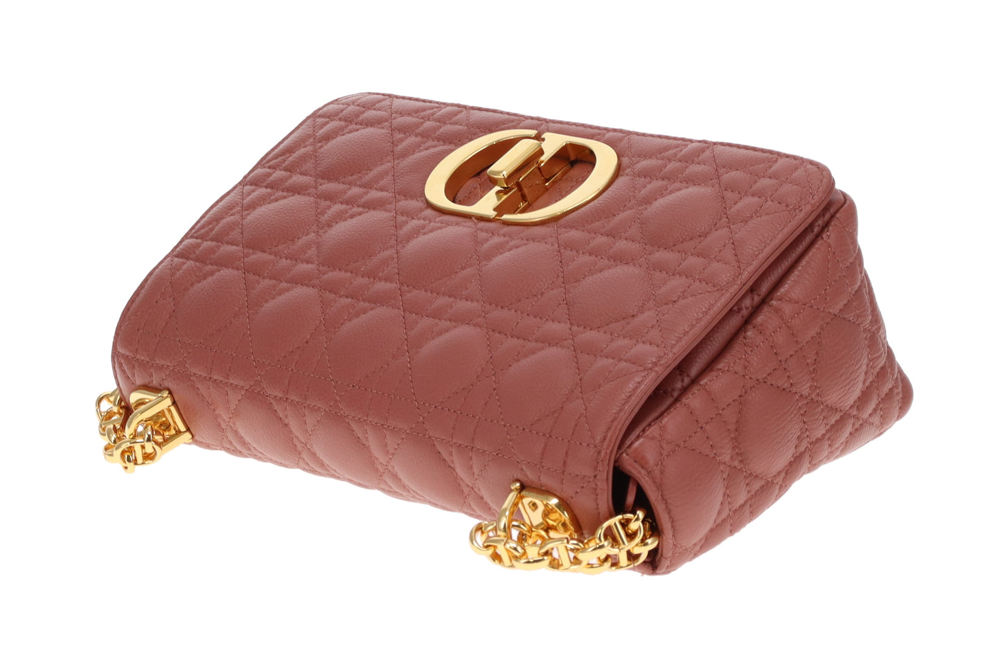 Dior Caro Bag Medium Raspberry Leather GHW 2022
