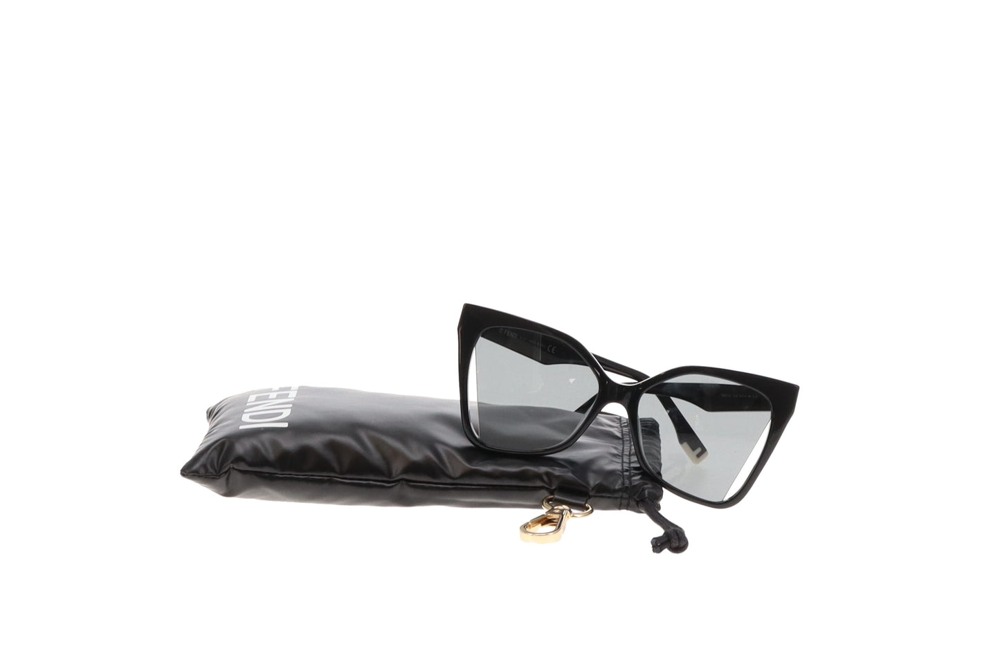 Fendi Cat Eye Modern Black Runway Sunglasses