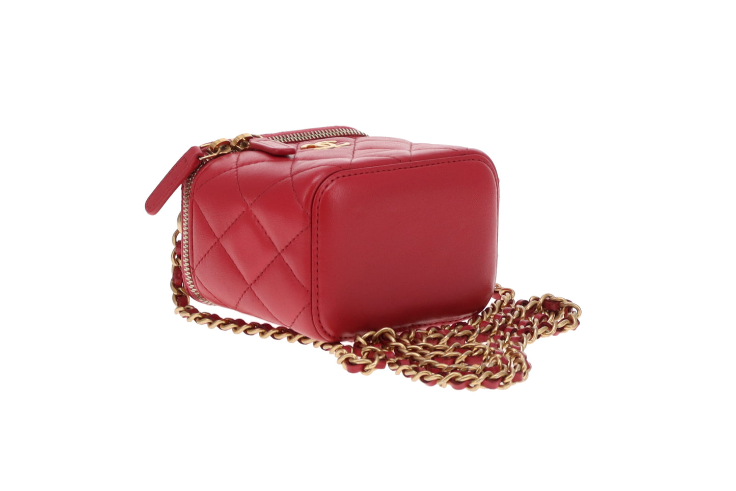 Chanel Top Handle Vanity Mini Raspberry GHW 2021