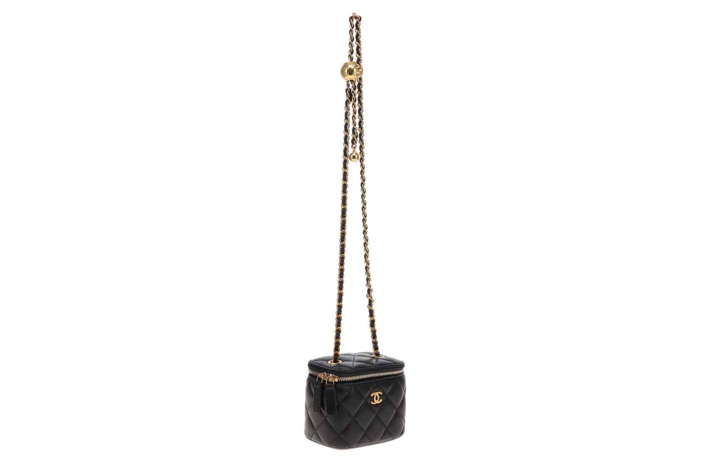 Chanel Vanity Pearl Crush Mini Black Lambskin GHW 2021