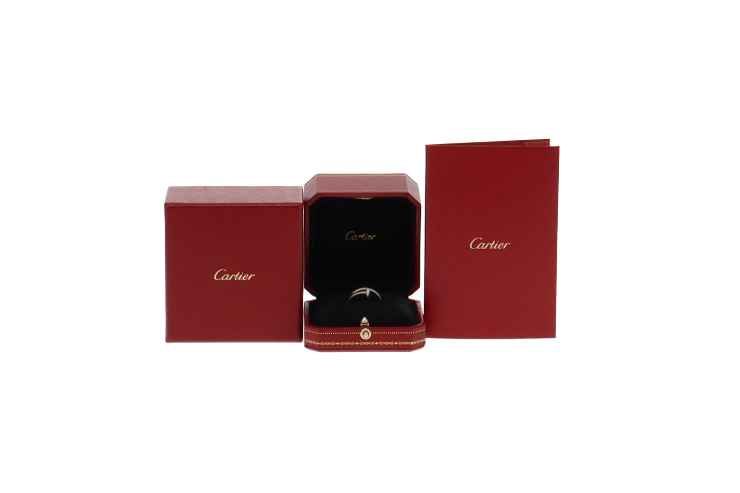 Cartier Juste Un Clou 18kt White Gold Ring With Diamonds Size 55