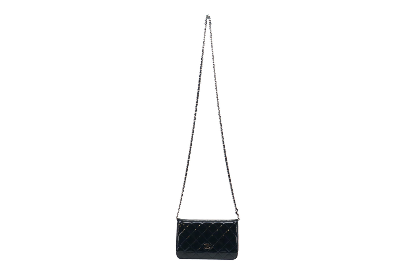 Chanel Patent Wallet On Chain Deep Green SH 14 Series