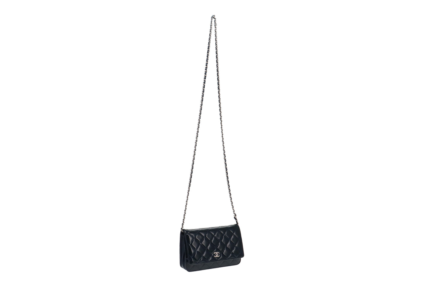 Chanel Patent Wallet On Chain Deep Green SH 14 Series