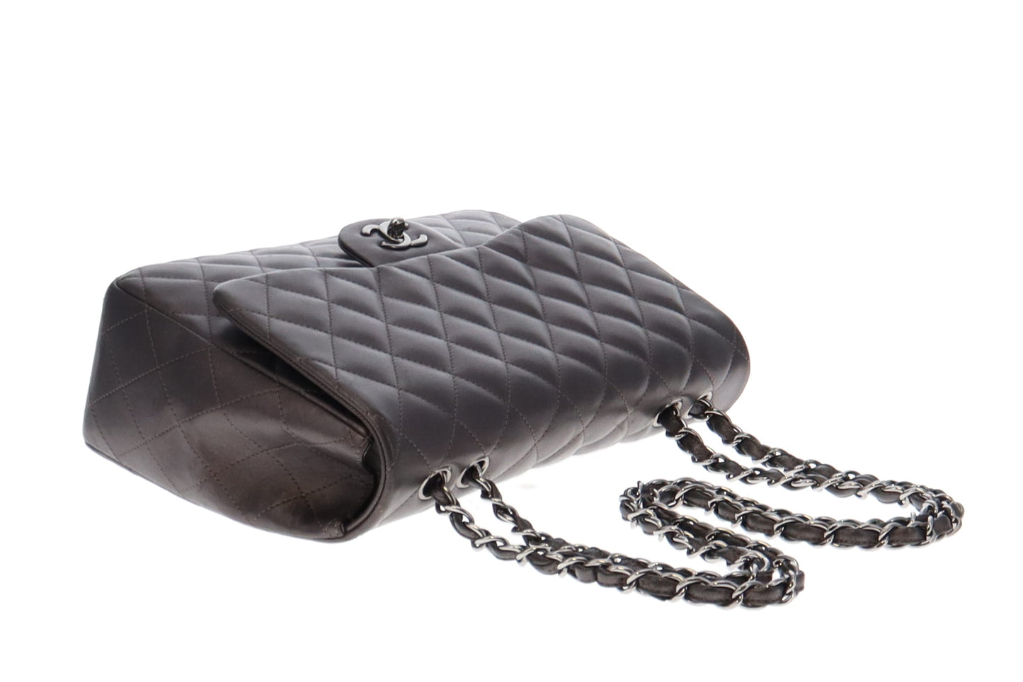Chanel Jumbo Gunmetal Single Flap Lambskin 09/10