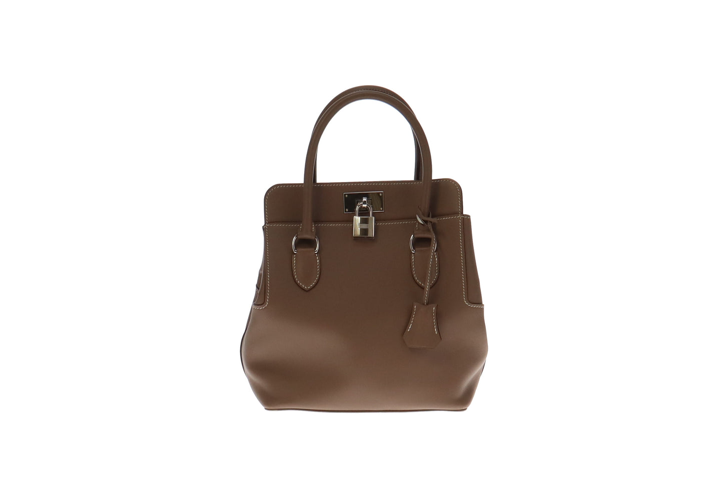 Hermes Toolbox 20 In Swift Etoupe Leather With Palladium Hardware