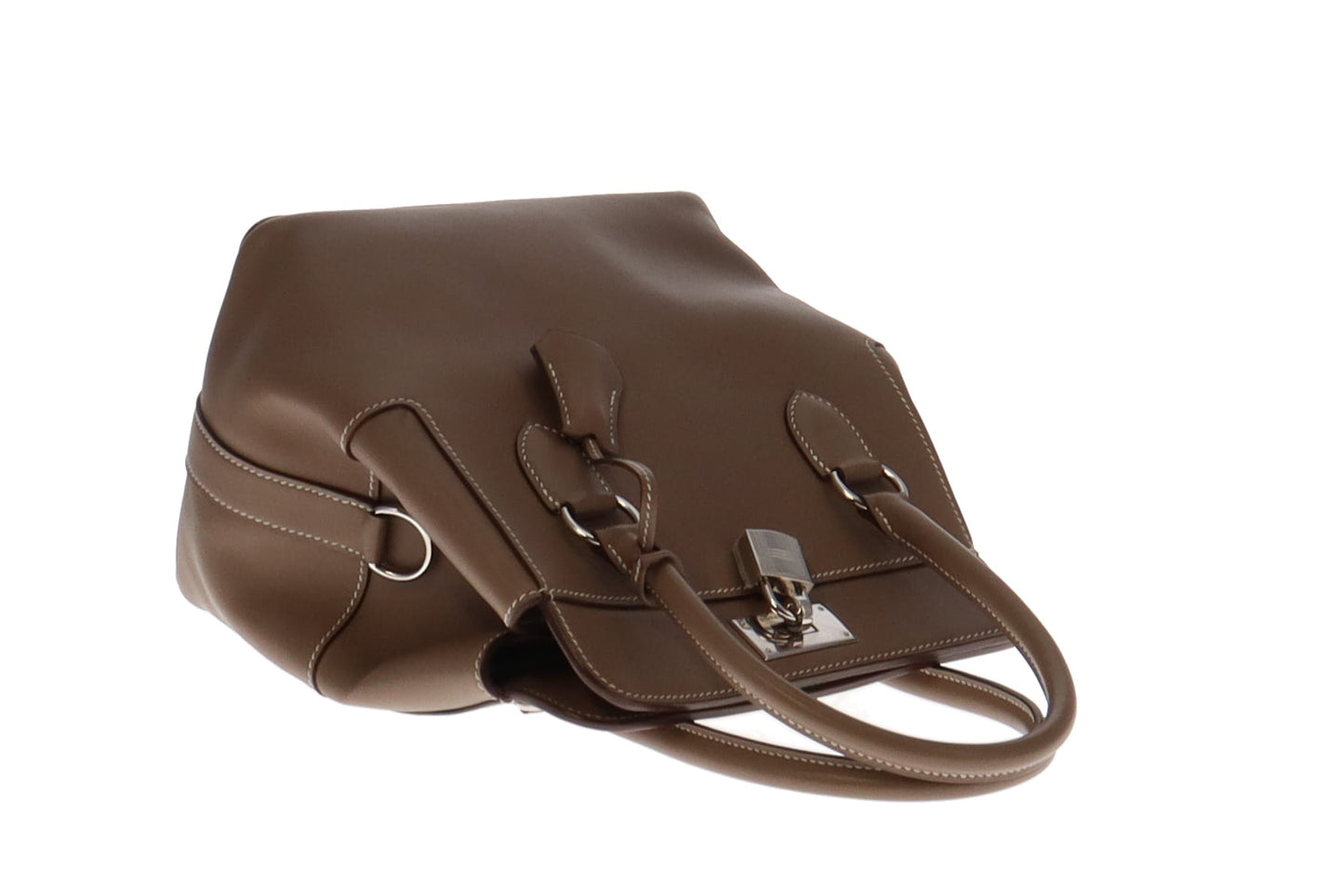 Hermes Toolbox 20 In Swift Etoupe Leather With Palladium Hardware