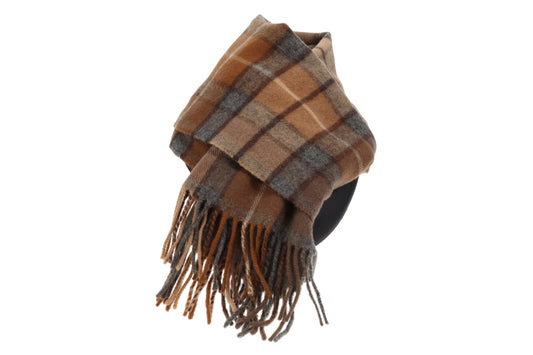 Burberry Lambswool Scarf Vintage Brown & Green Check