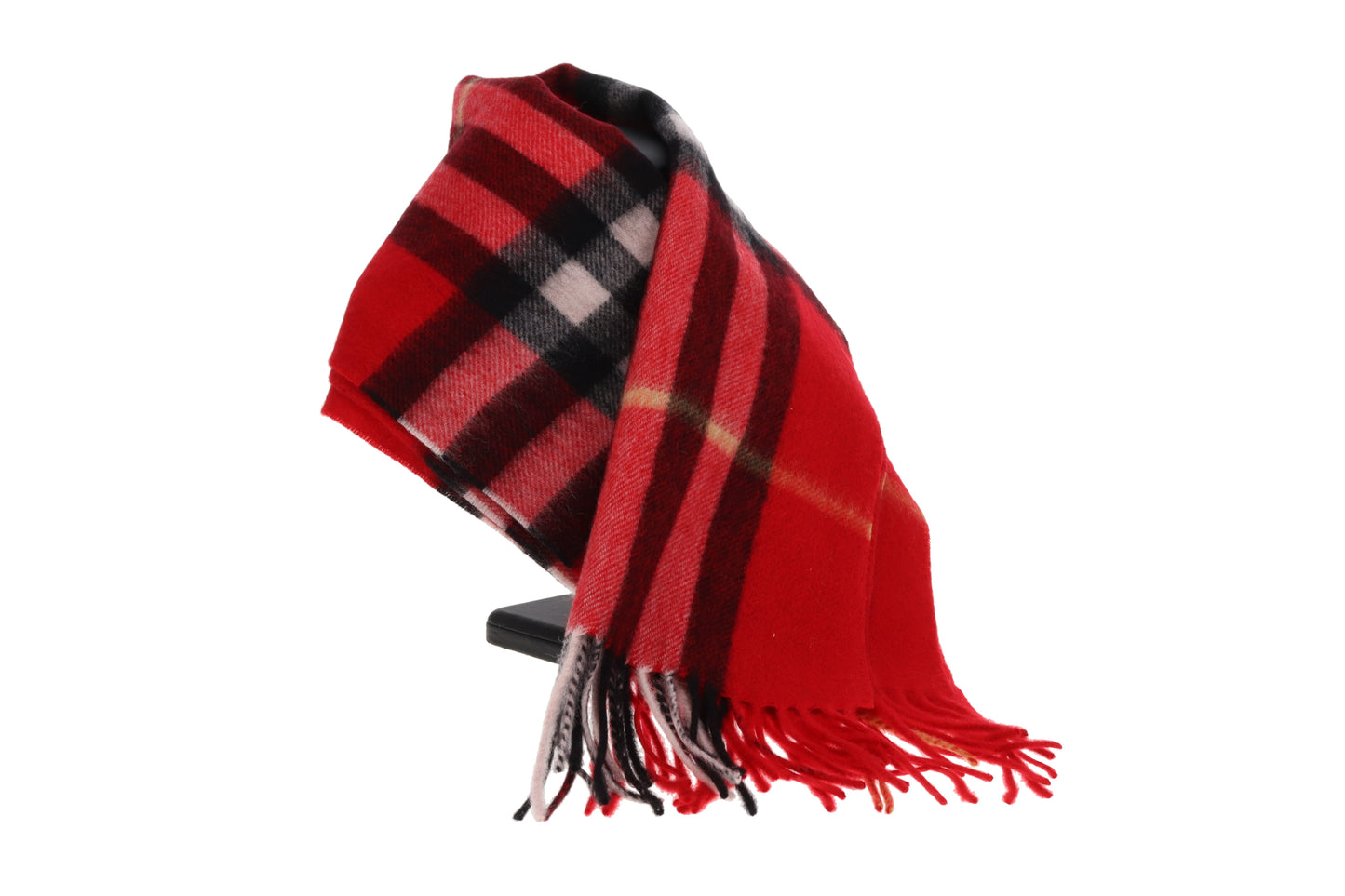 Burberry Cashmere Scarf Vintage Red Check