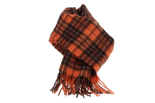 Burberry Lambswool Scarf Vintage Orange Check