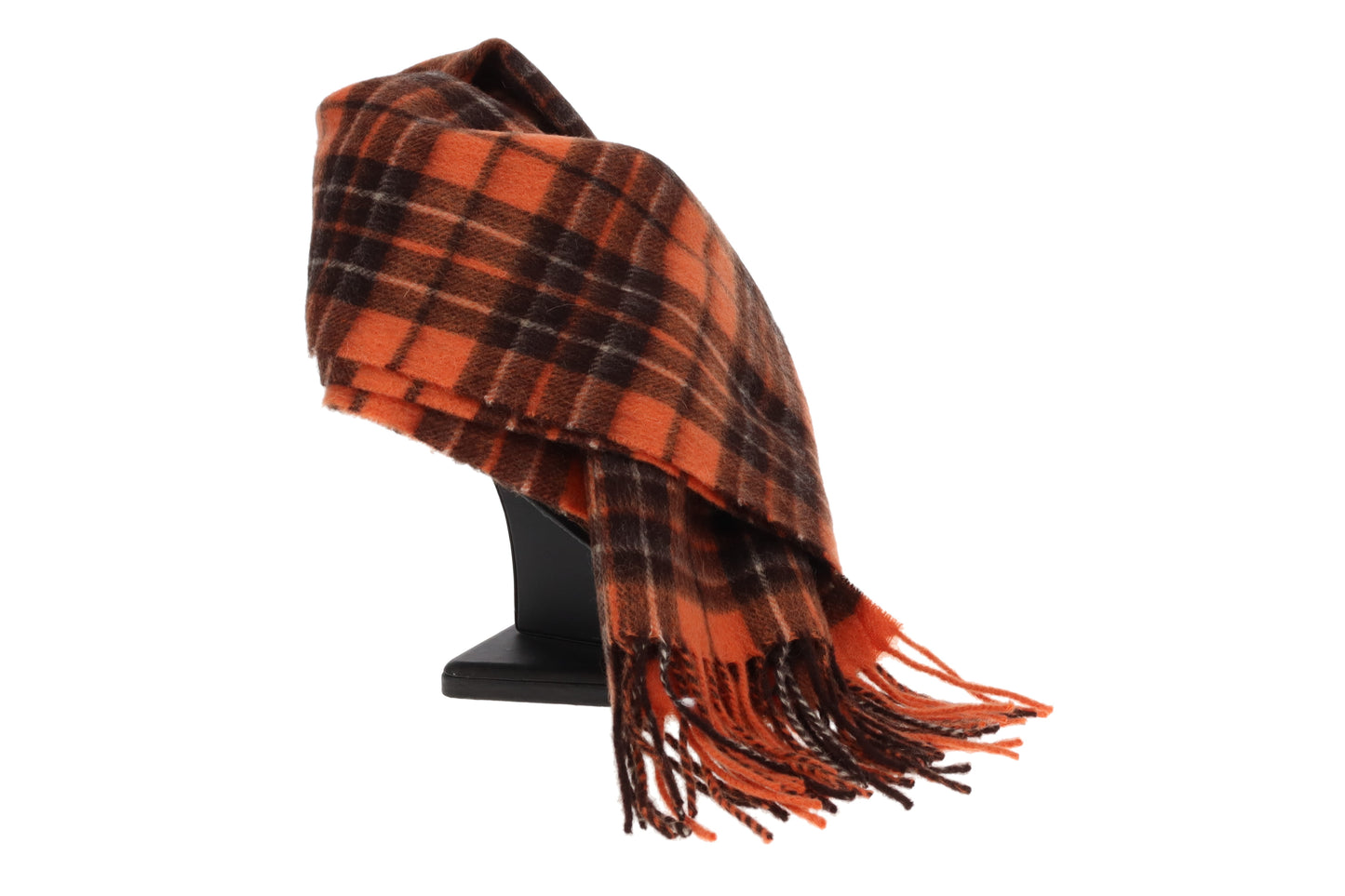 Burberry Lambswool Scarf Vintage Orange Check