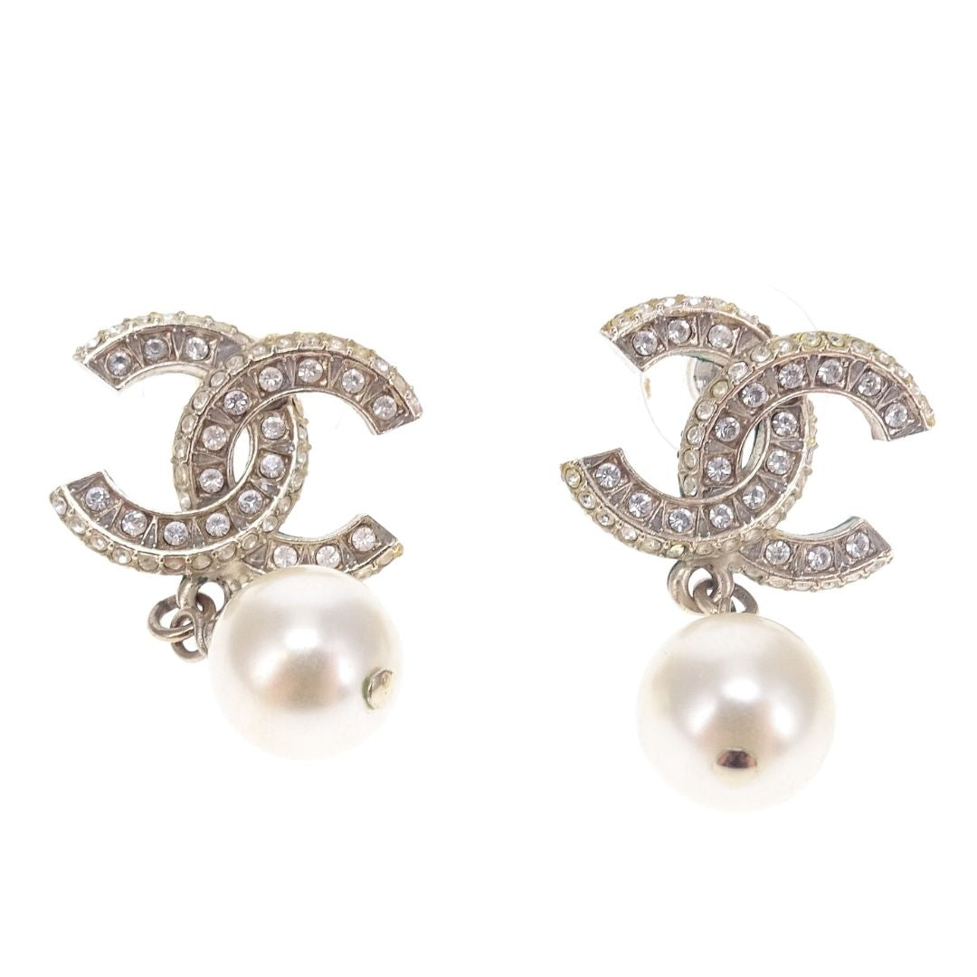 Chanel Large Pearl and CC Dangle Earrings 2016