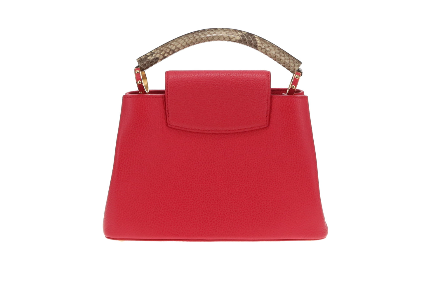 Louis Vuitton Pink Leather and Snake Handle Capucines BB AH4146 - 2016
