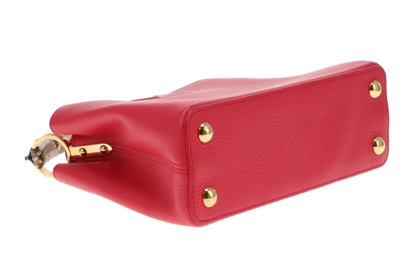 Louis Vuitton Pink Leather and Snake Handle Capucines BB AH4146 - 2016