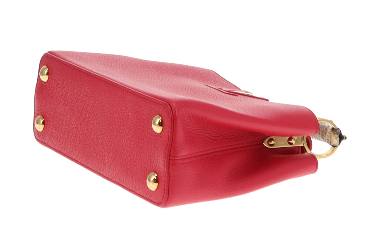 Louis Vuitton Pink Leather and Snake Handle Capucines BB AH4146 - 2016