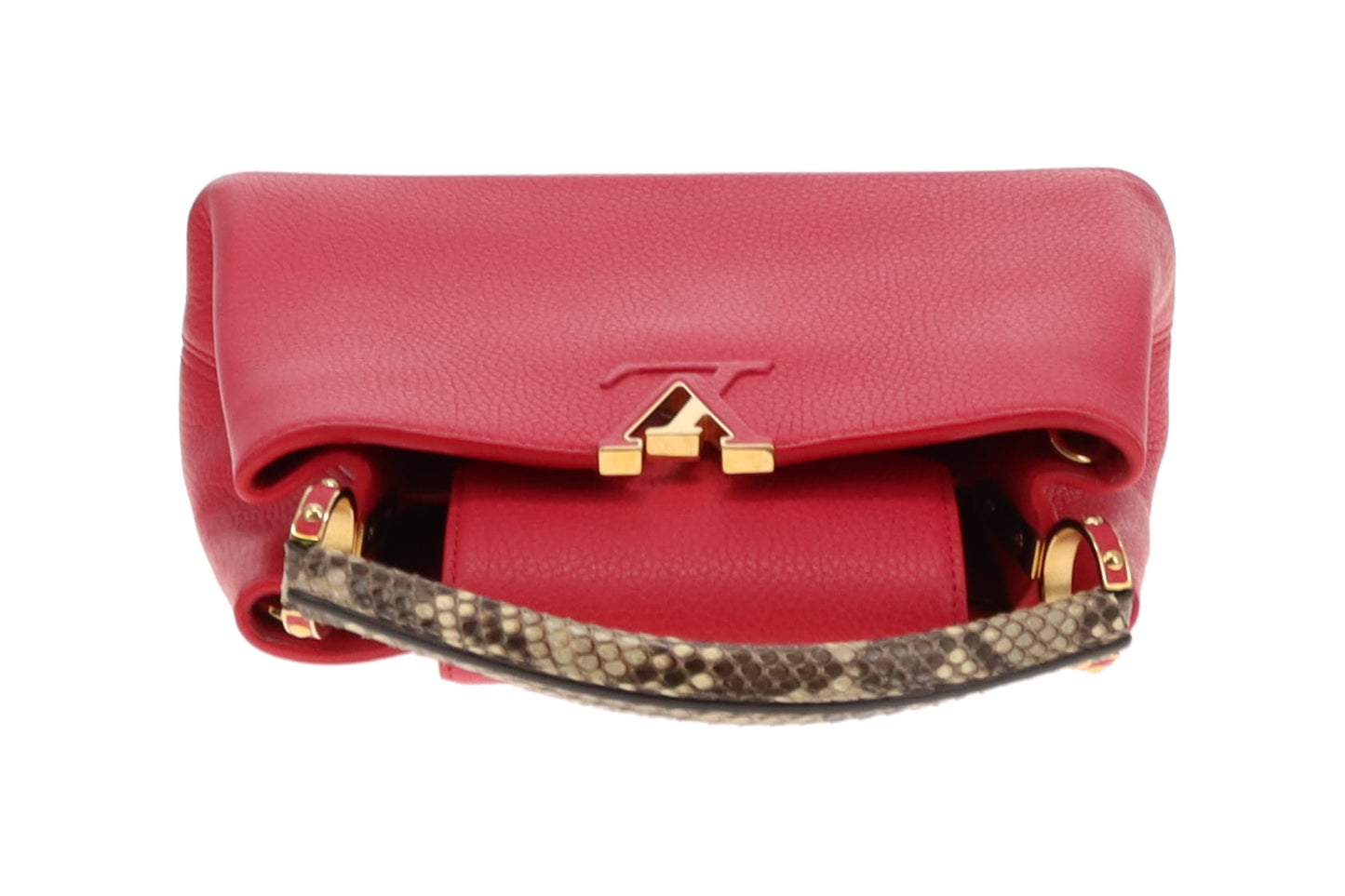 Louis Vuitton Pink Leather and Snake Handle Capucines BB AH4146 - 2016