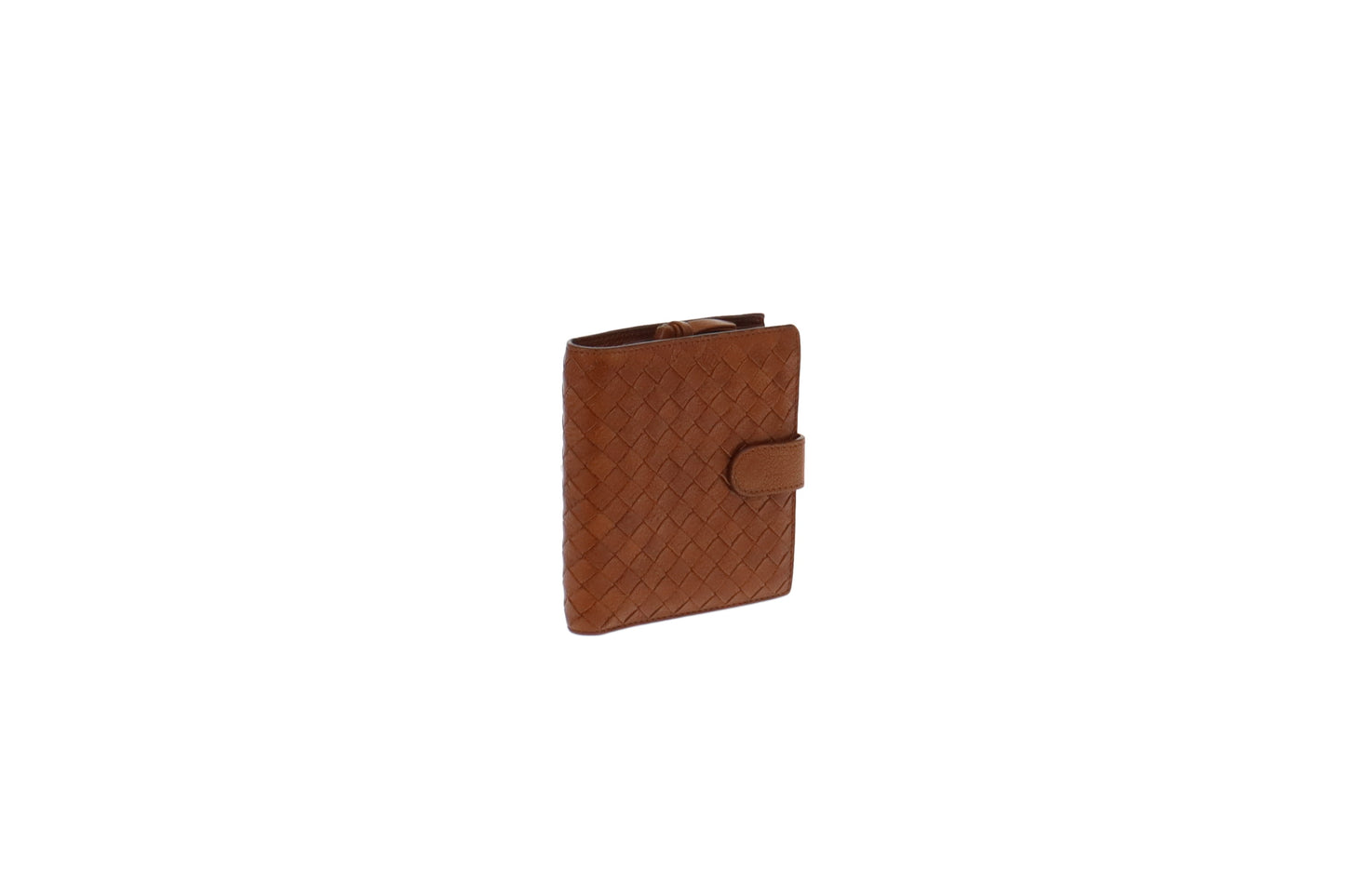 Bottega Veneta Tan Intrecciato Compact Wallet