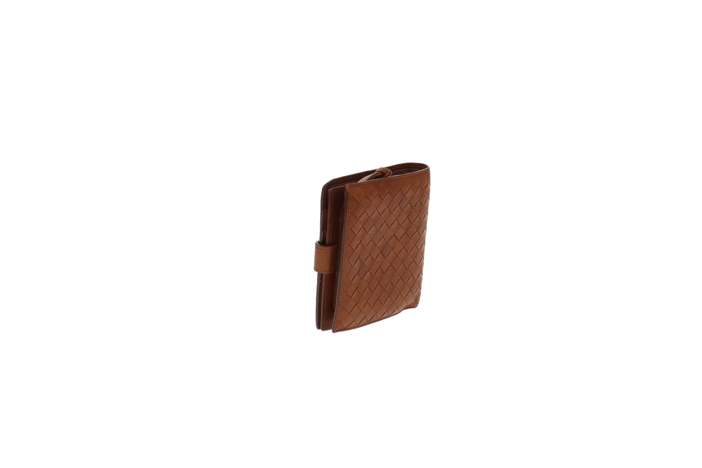 Bottega Veneta Tan Intrecciato Compact Wallet