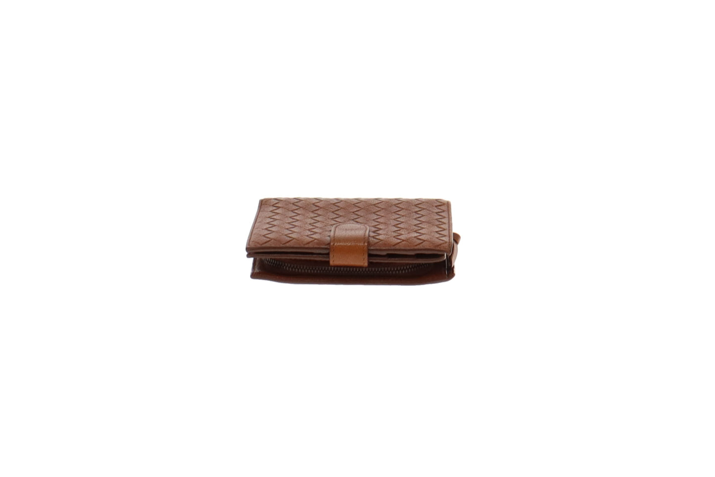 Bottega Veneta Tan Intrecciato Compact Wallet