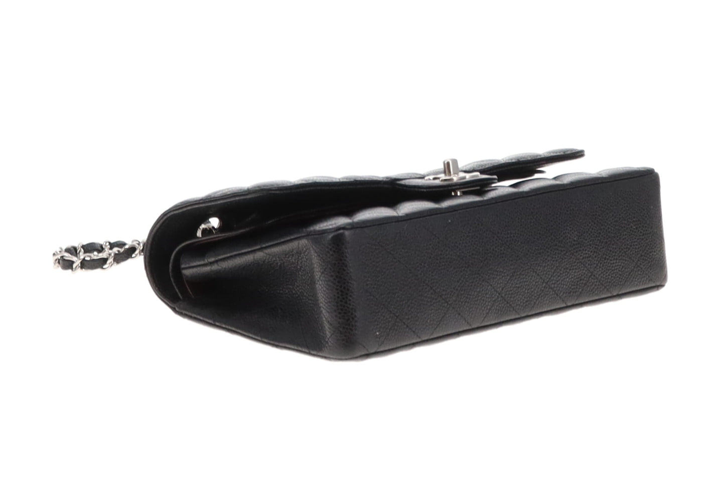 Chanel Classic Double Flap Medium Black Caviar With Silver Hardwear 2013