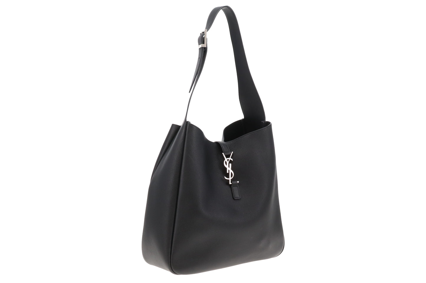Saint Laurent Le 5 a 7 Supple Large Black Leather SHW 2024