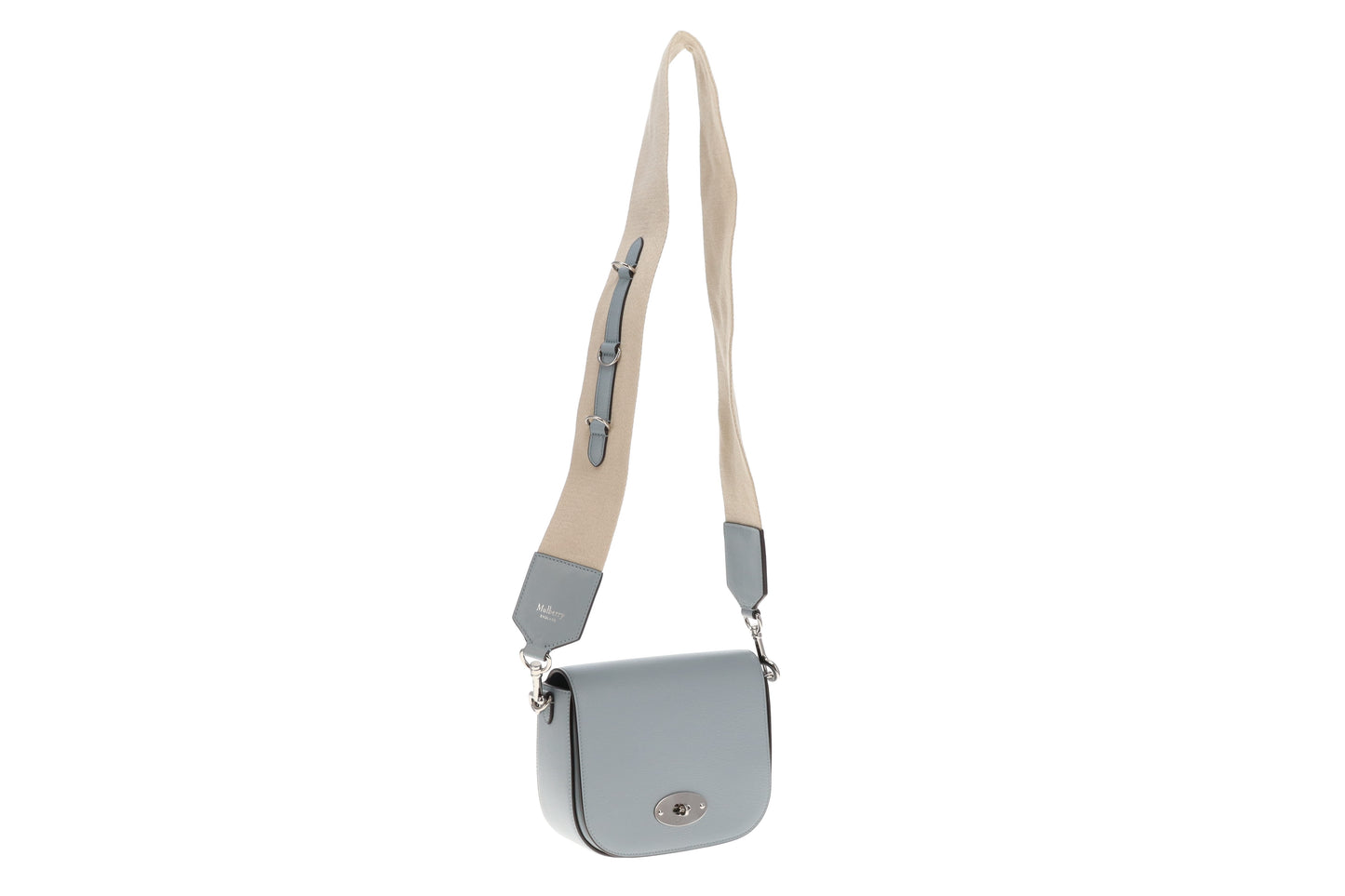 Mulberry Darley Satchel Small with Sports Strap Pale Blue