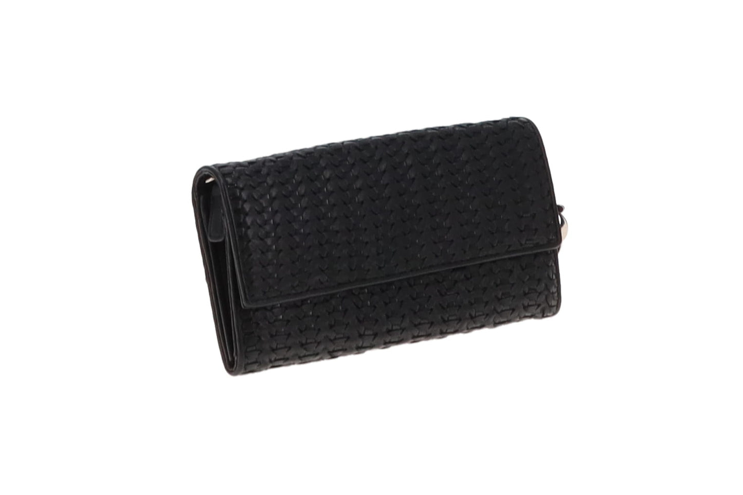 Dior Black Woven Rendezvous Wallet On Chain