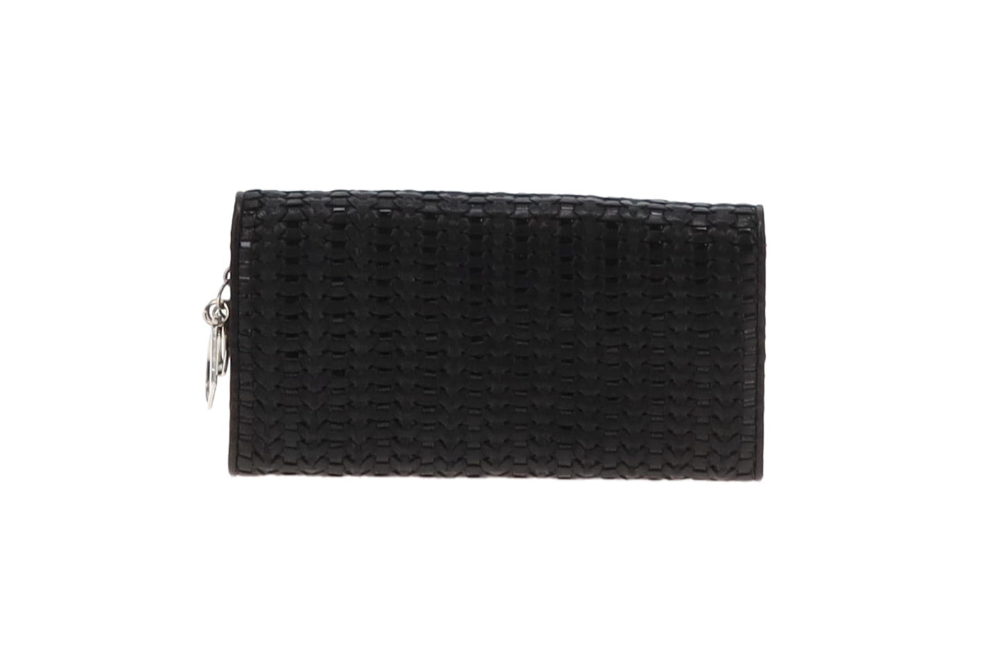 Dior Black Woven Rendezvous Wallet On Chain