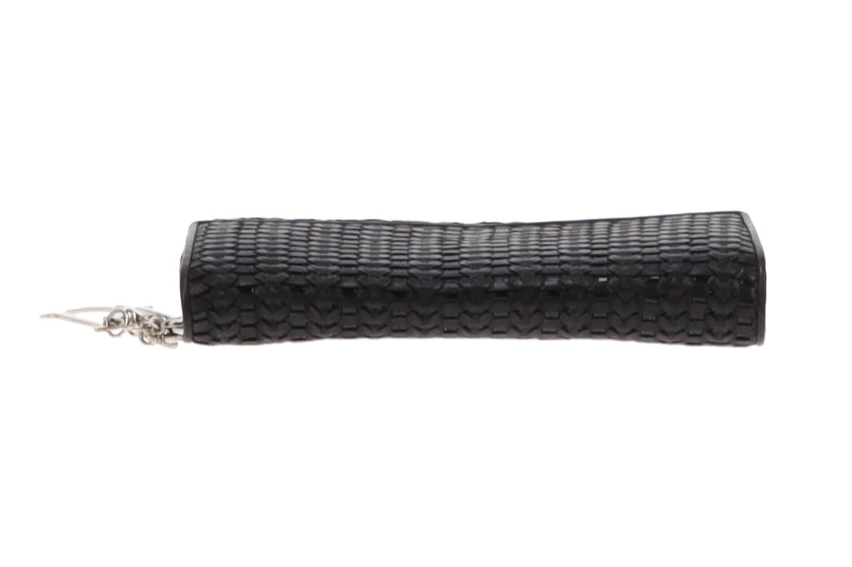 Dior Black Woven Rendezvous Wallet On Chain
