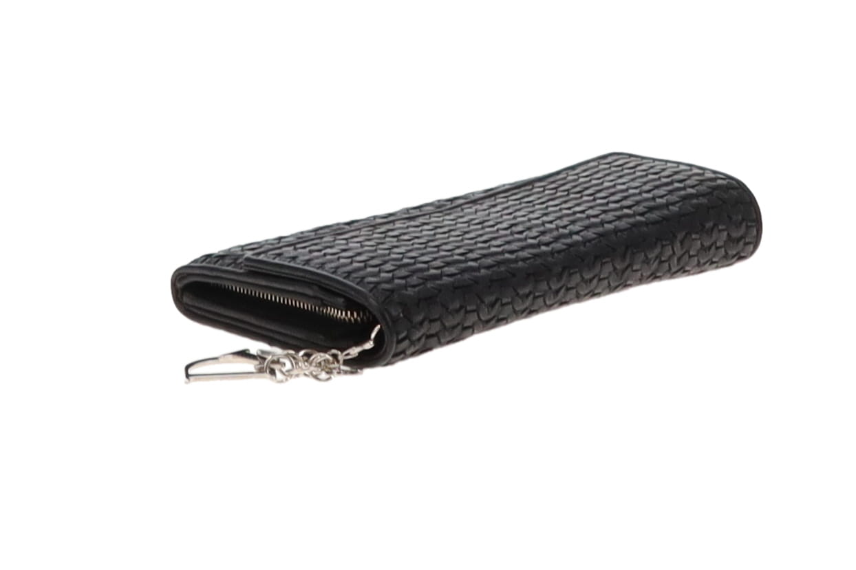 Dior Black Woven Rendezvous Wallet On Chain