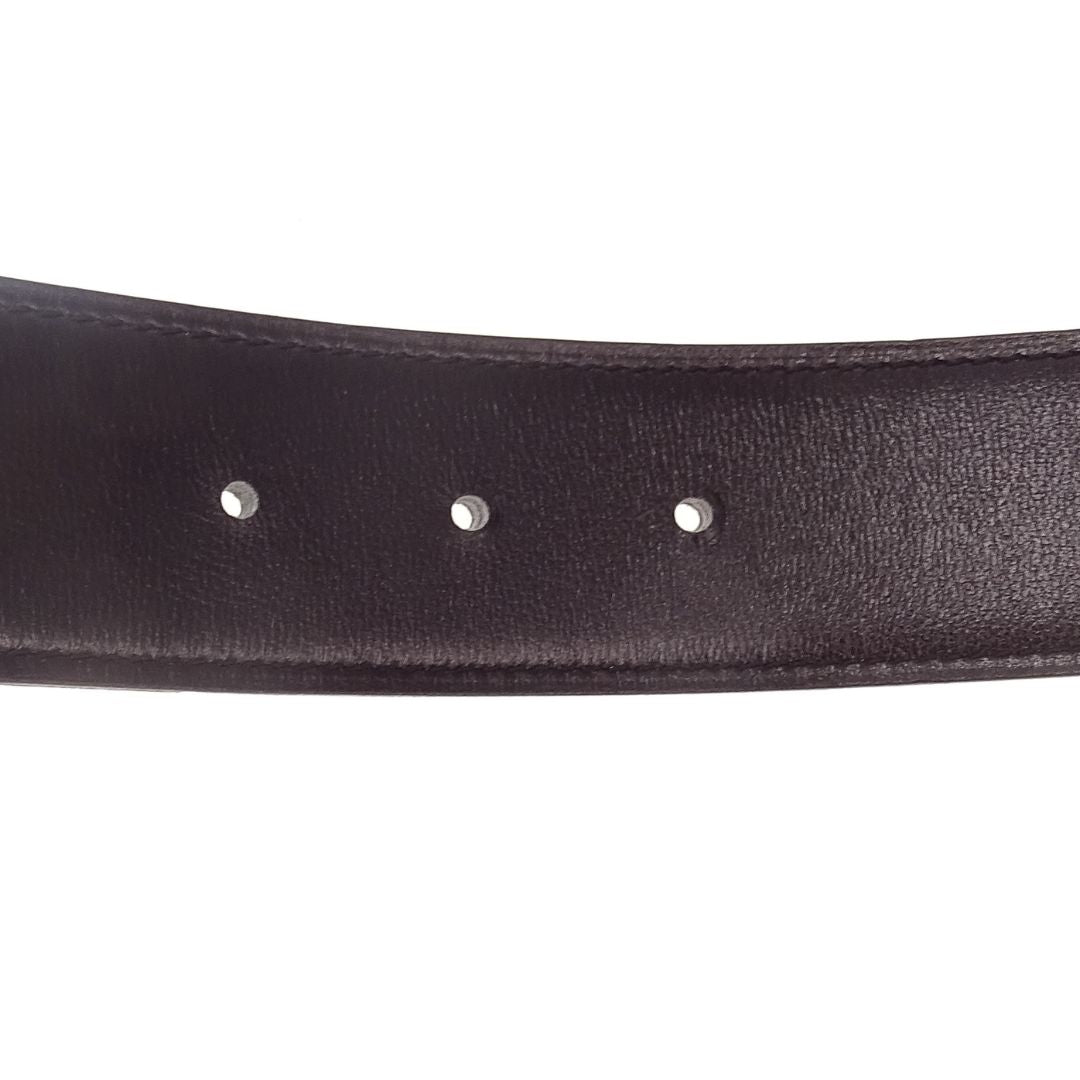 Hermes Belt Noir and Etain with Constance Buckle