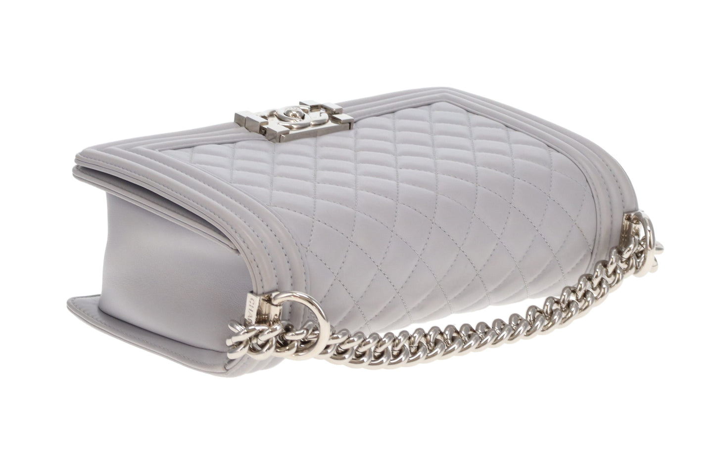 Chanel Boy Bag New Medium Grey Lambskin SHW 2017/18