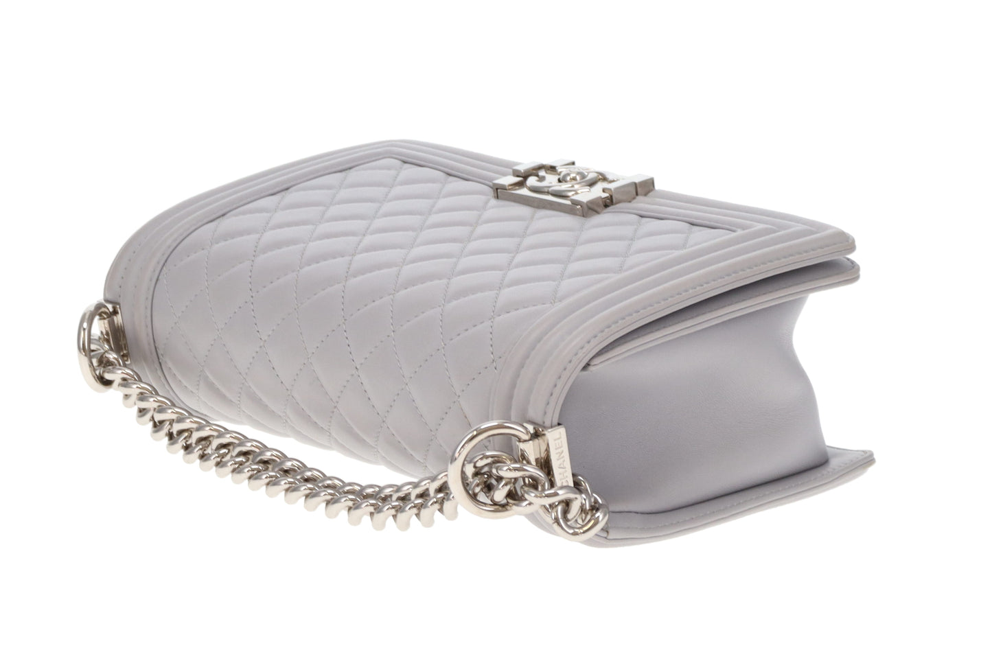 Chanel Boy Bag New Medium Grey Lambskin SHW 2017/18