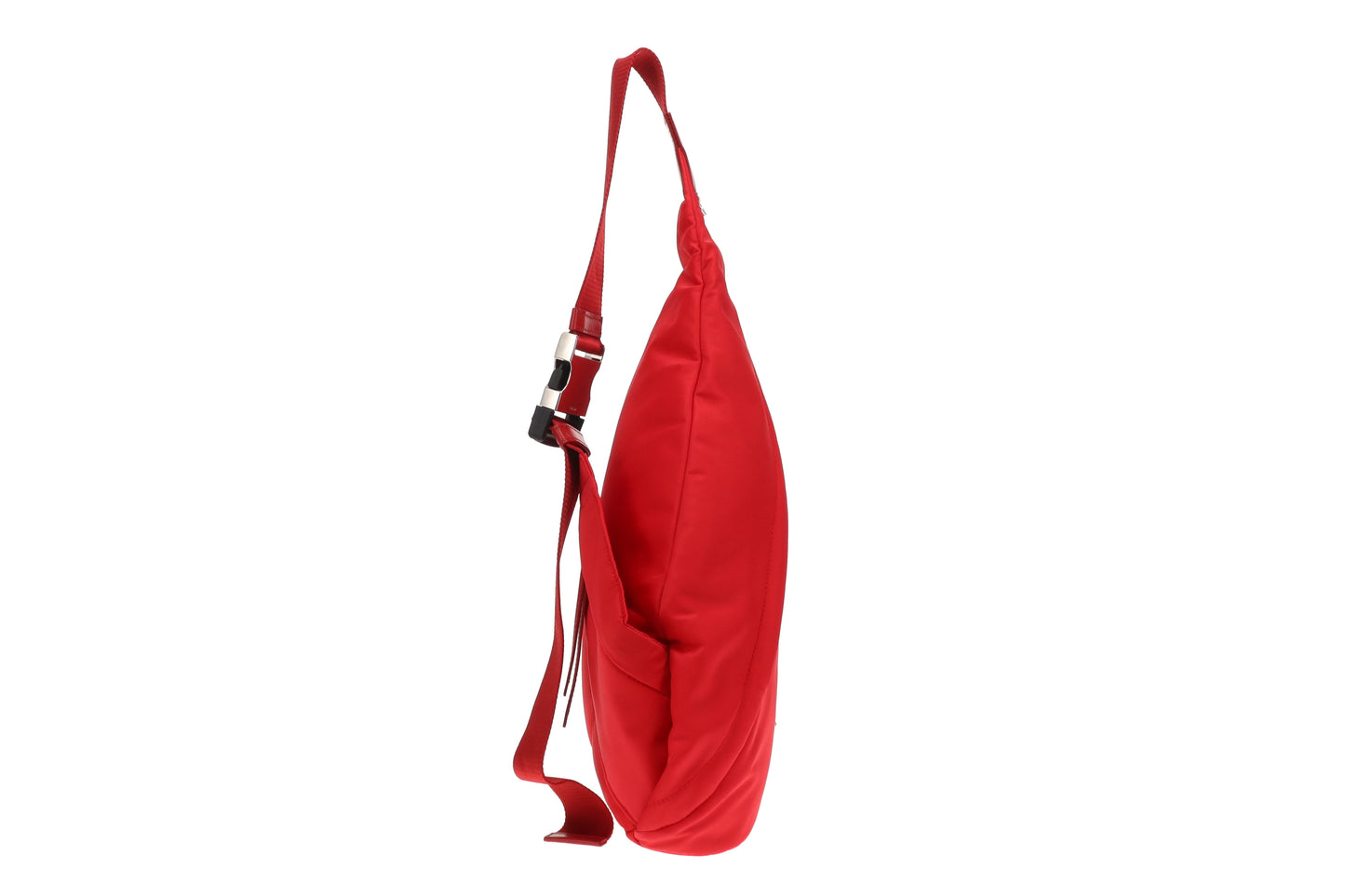 Prada Sling Backpack Red Nylon and Leather