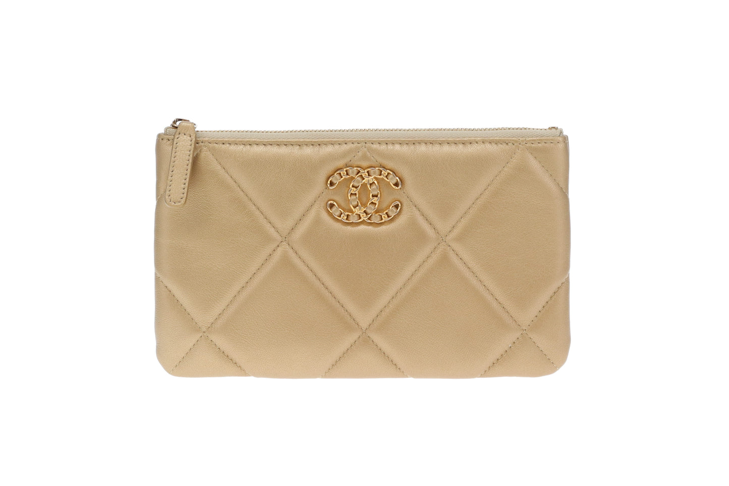 Chanel 19 O Case Gold Leather GHW 2020