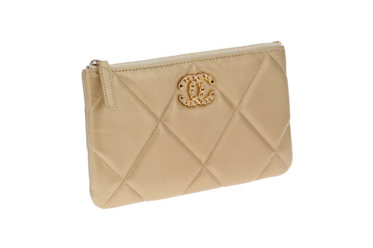 Chanel 19 O Case Gold Leather GHW 2020