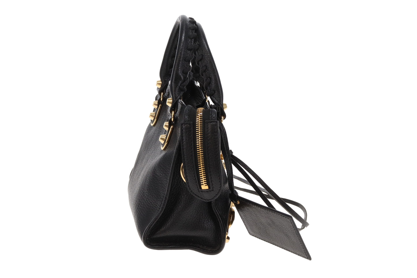 Balenciaga City Bag Mini Black Metallic Edge Black