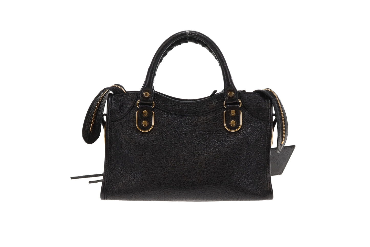 Balenciaga City Bag Mini Black Metallic Edge Black