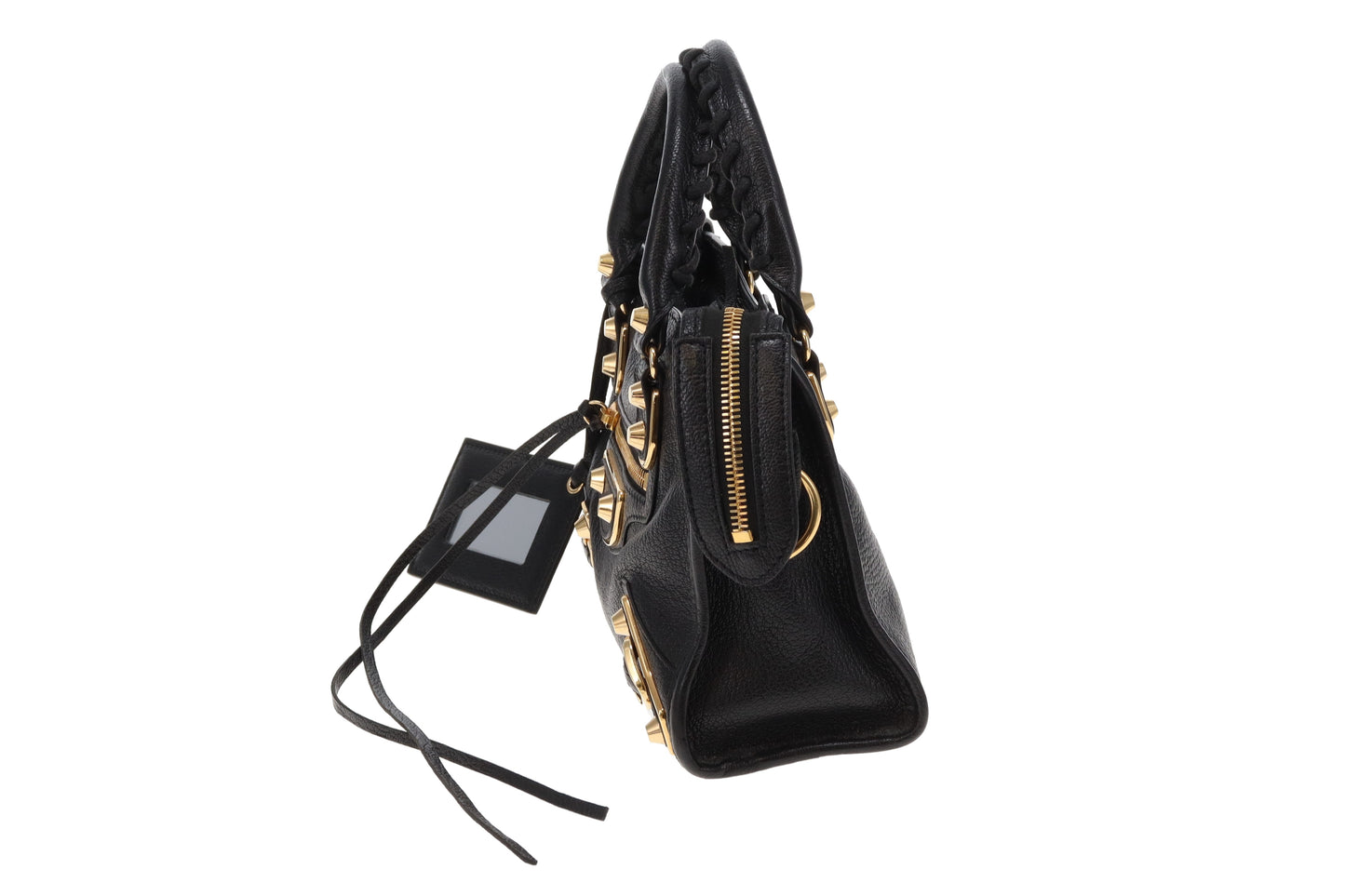 Balenciaga City Bag Mini Black Metallic Edge Black