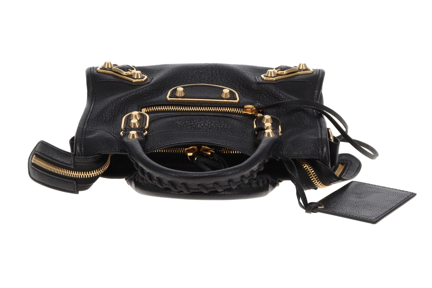 Balenciaga City Bag Mini Black Metallic Edge Black
