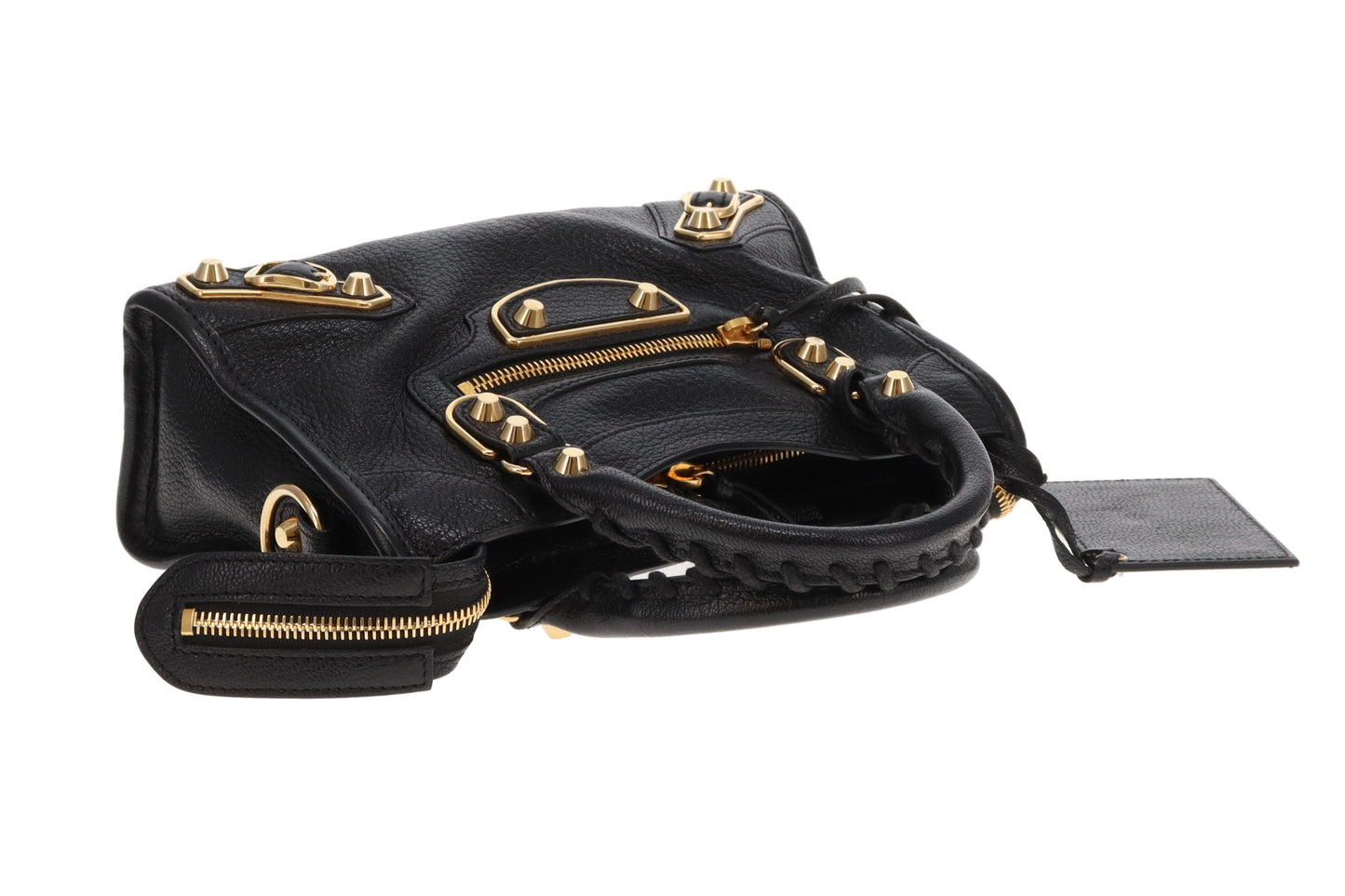 Balenciaga City Bag Mini Black Metallic Edge Black