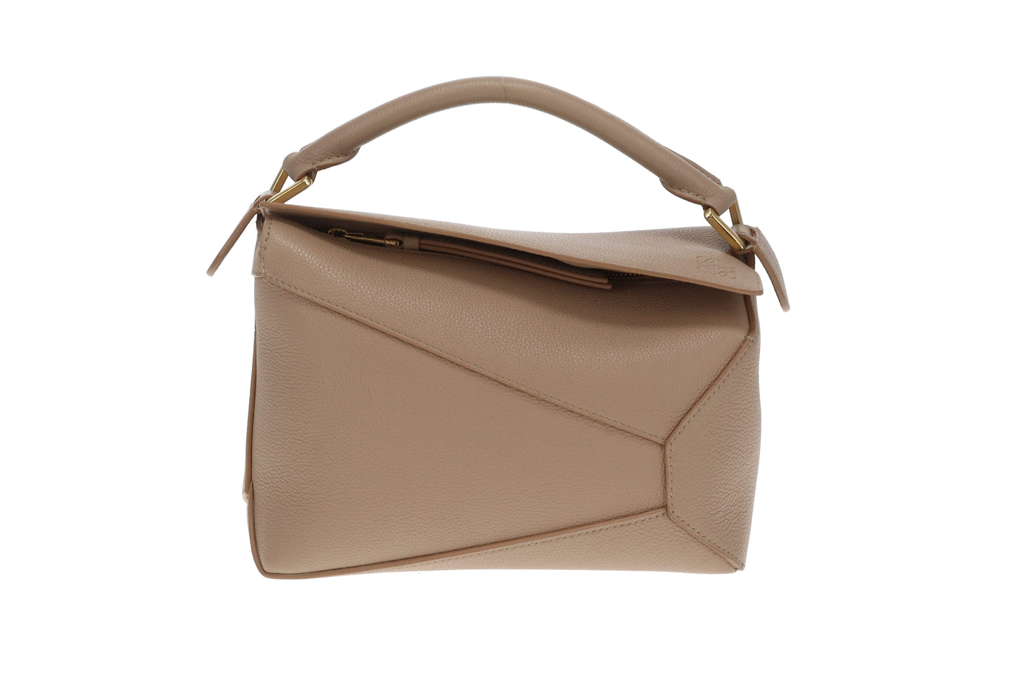 Loewe Small Puzzle Edge Bag Taupe in Soft Grained Calfskin