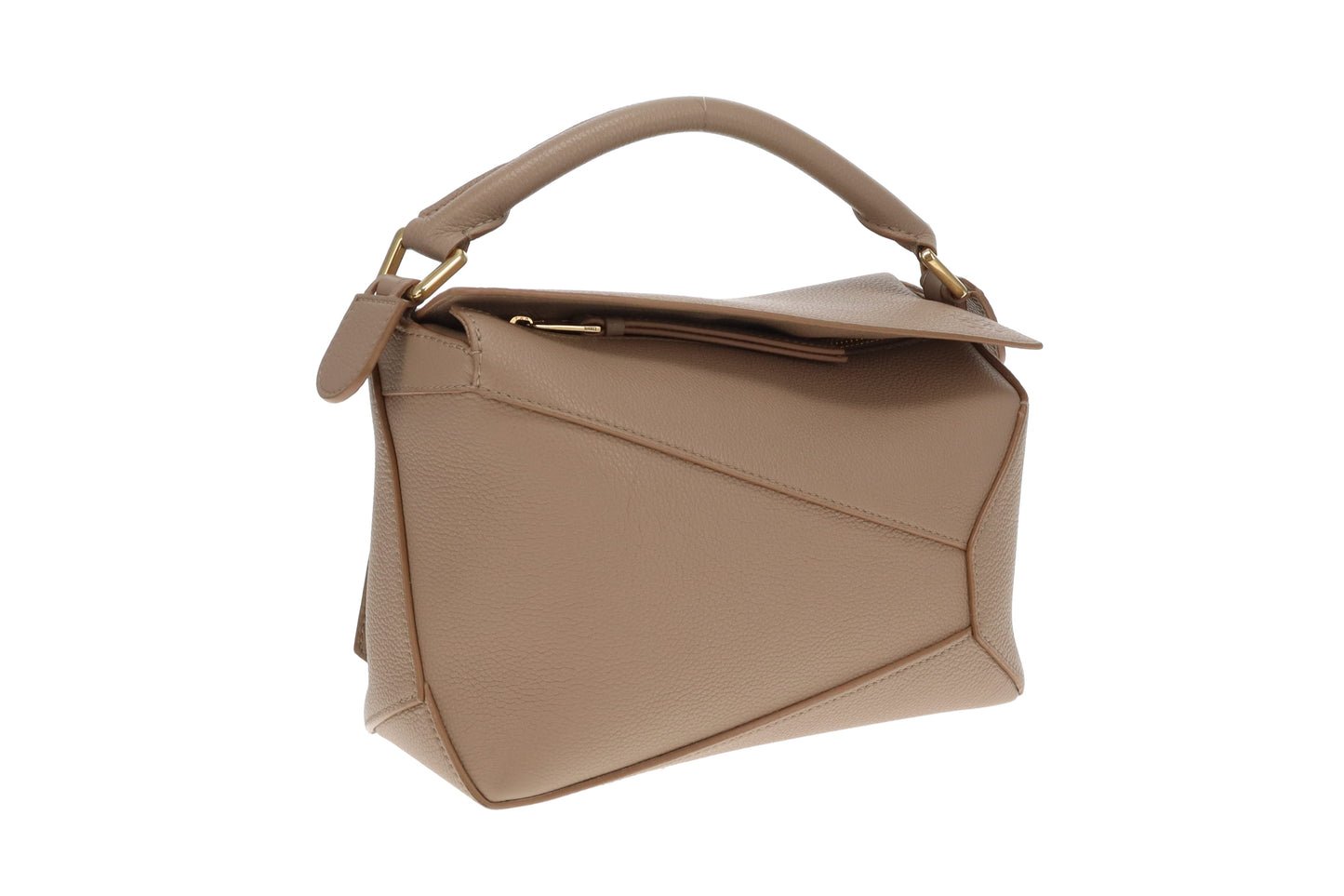 Loewe Small Puzzle Edge Bag Taupe in Soft Grained Calfskin