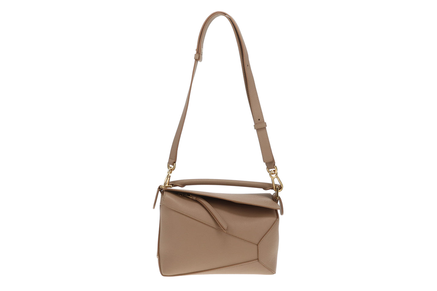 Loewe Small Puzzle Edge Bag Taupe in Soft Grained Calfskin