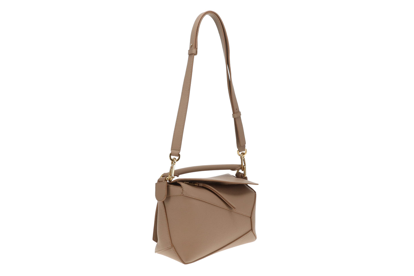 Loewe Small Puzzle Edge Bag Taupe in Soft Grained Calfskin