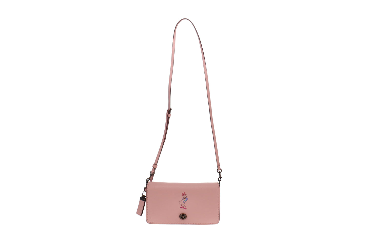 Coach X Disney Baby Pink Leather Daisy Duck Dinky Bag