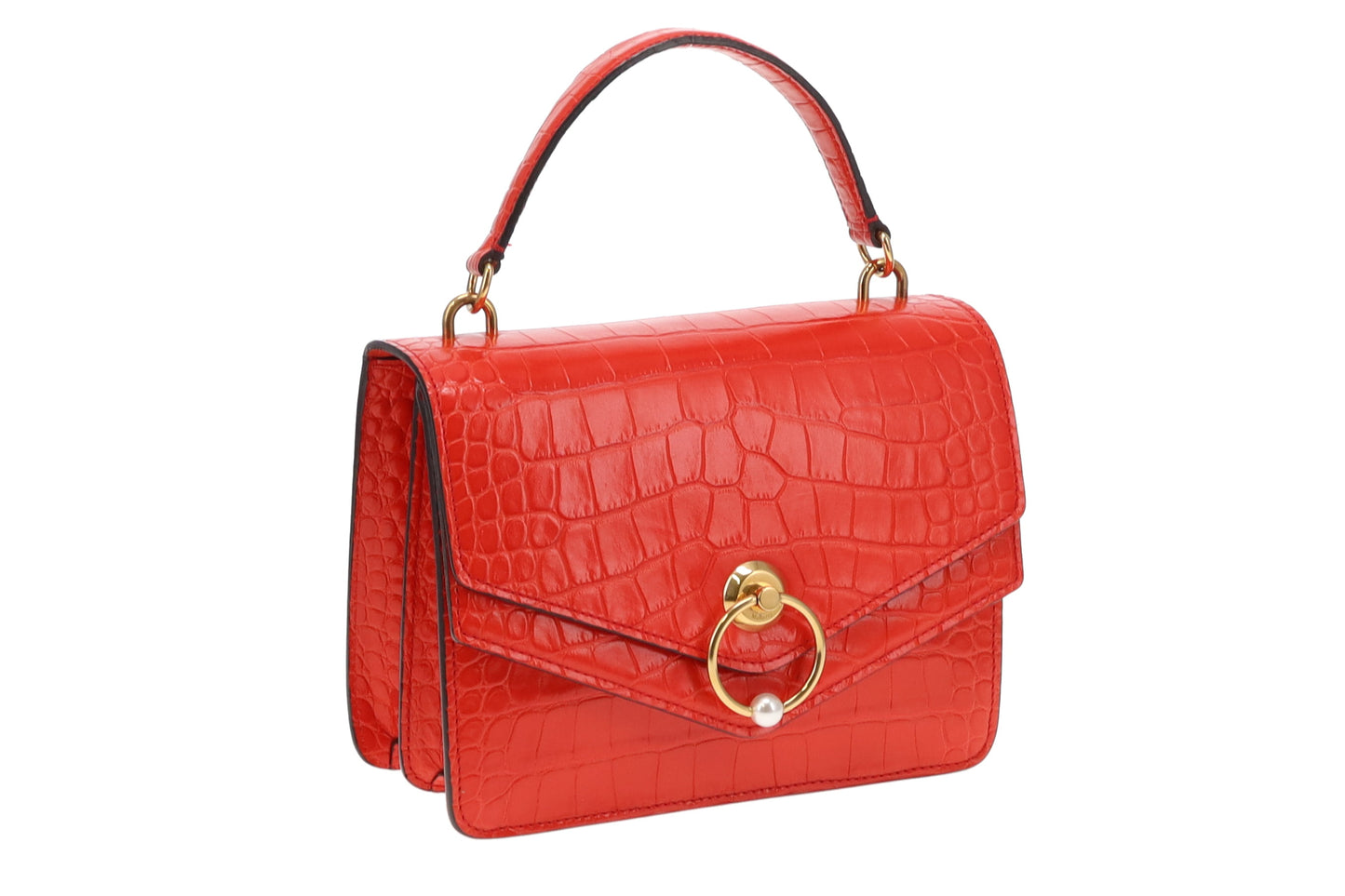Mulberry Shiny Croc Embossed Harlow Satchel