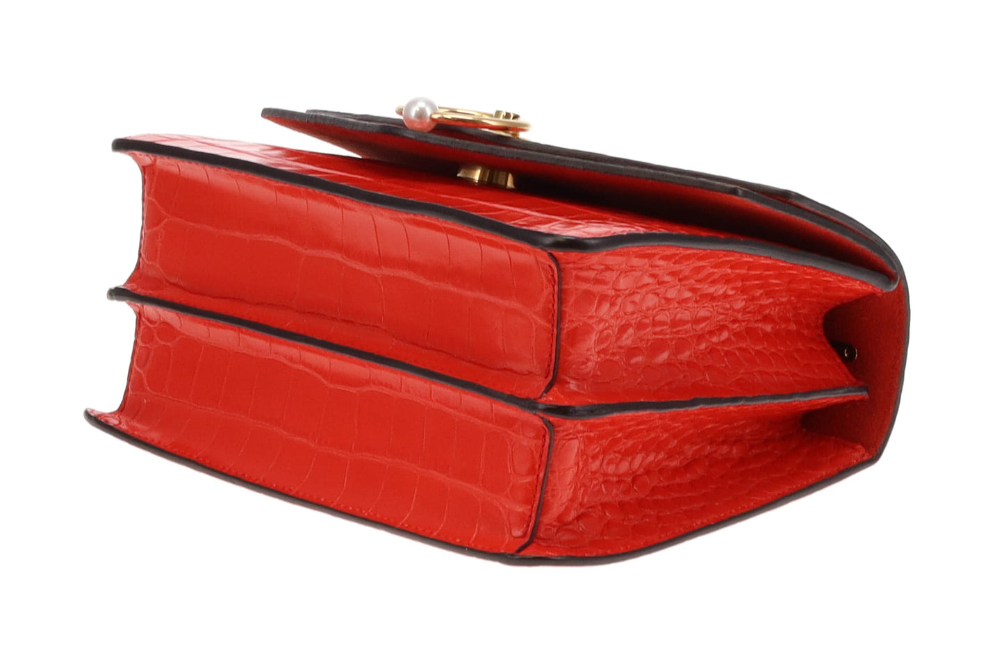 Mulberry Shiny Croc Embossed Harlow Satchel