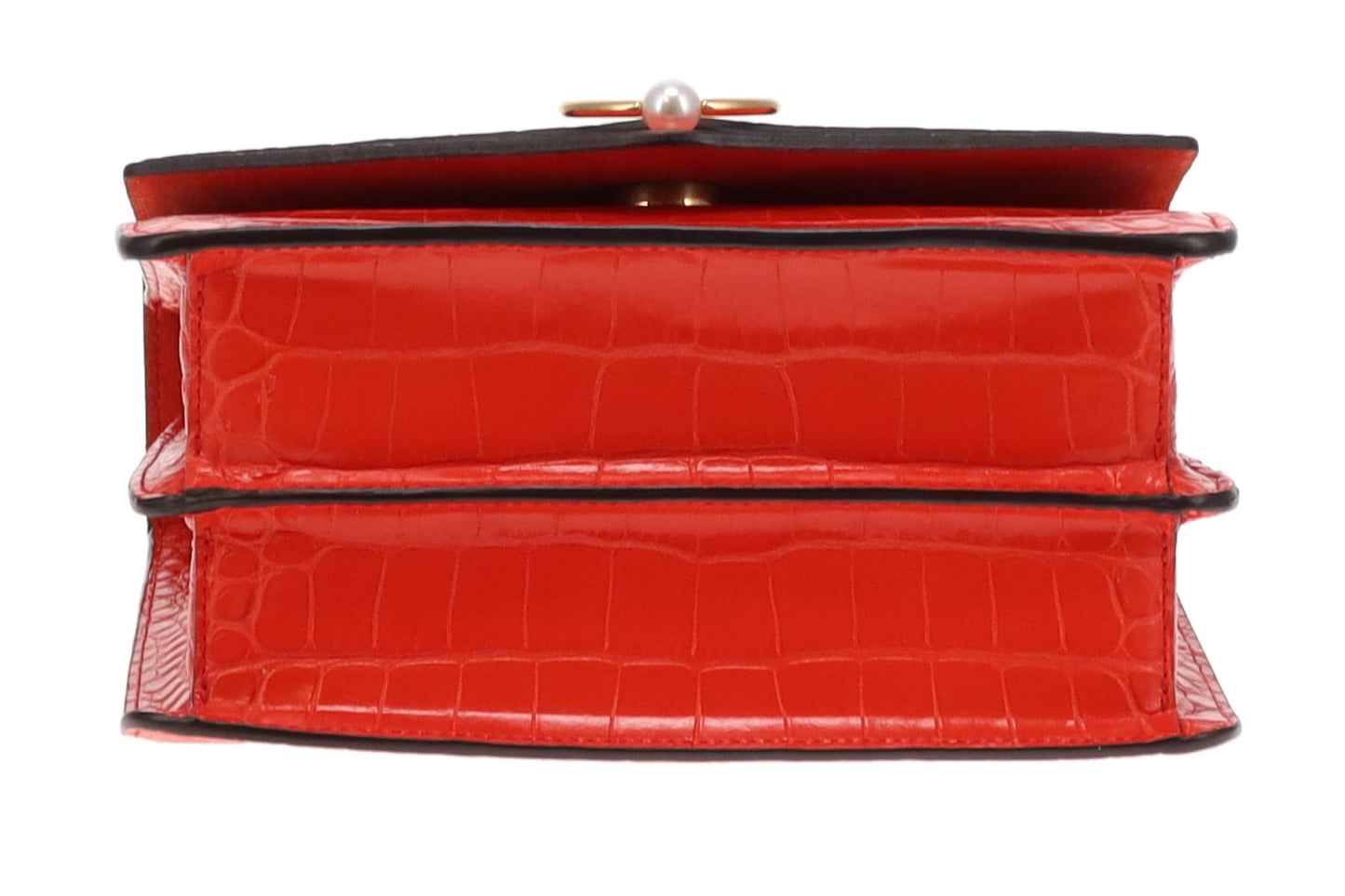 Mulberry Shiny Croc Embossed Harlow Satchel