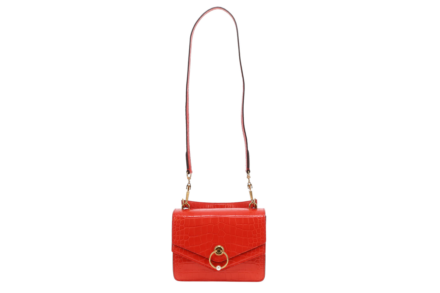 Mulberry Shiny Croc Embossed Harlow Satchel